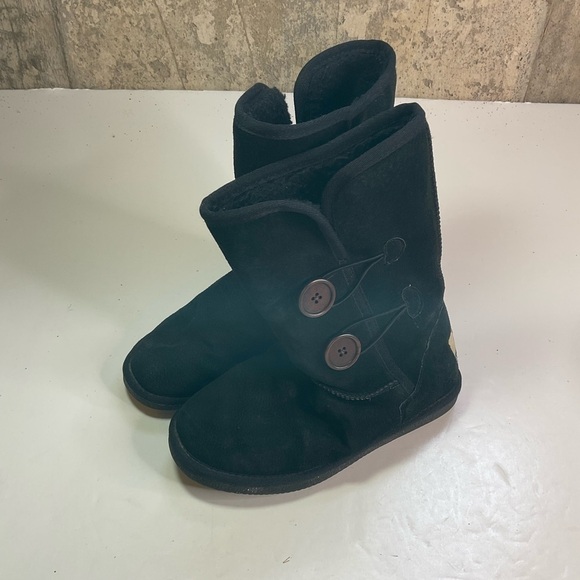 Lamo Black Suede Mid-Calf Boots Size 6 - Picture 3 of 7